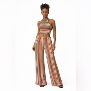 Mango | Striped Orange and Brown Set